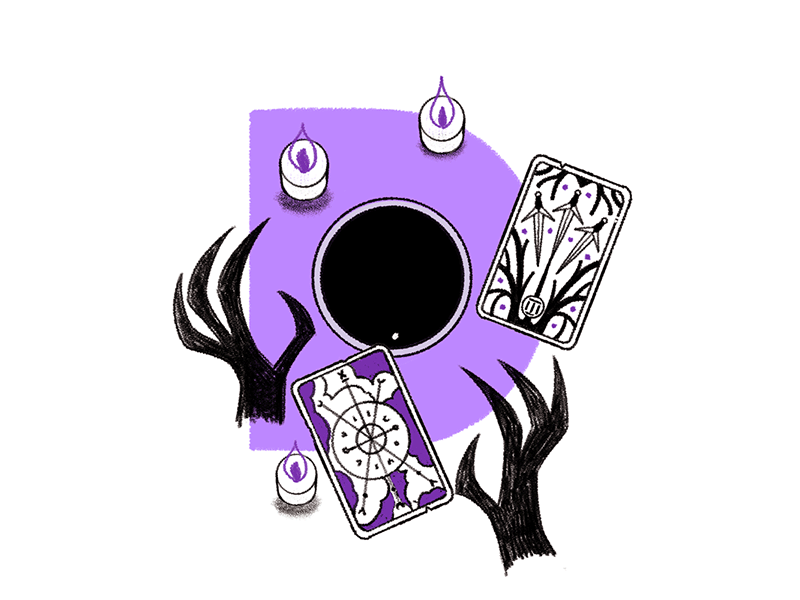 36 Days of Type D 36 days of type animation candles creepy crystal ball divination halloween hands skull tarot type witch