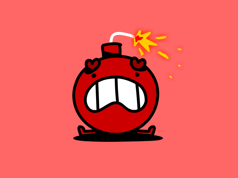 AAAAAH! animation bomb character drawing illustration stress