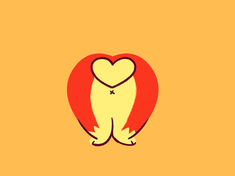 Corgi Love animation butt cartoon character character design corgi dog emotion heart love reaction sticker