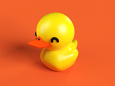 Quack! 3d character character design cinema 4d duck duckie material modeling texturing toy