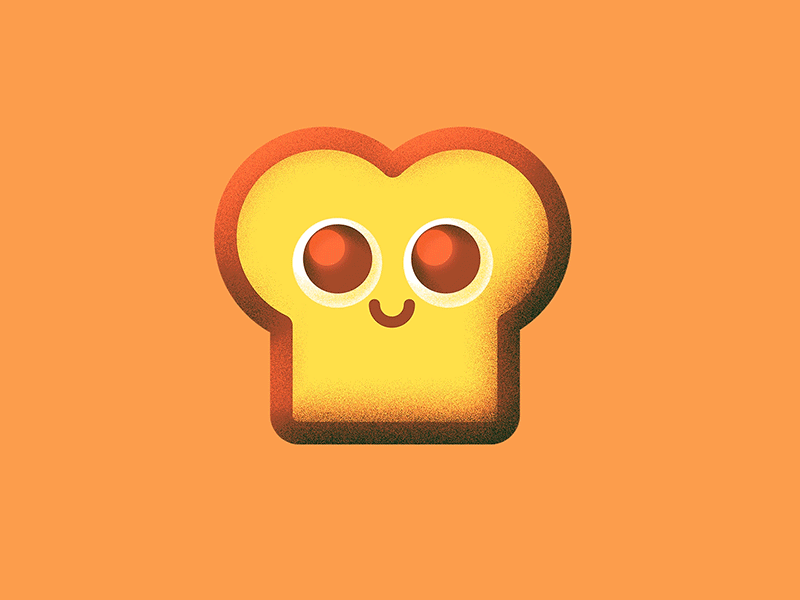 Toastie 2d animation after effects animation butter character character design doodle drawing illustration toast vector