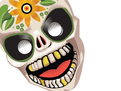 Skull mask adobe illustrator figurative halloween head holiday qcassetti vector