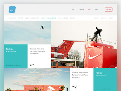 Kubik Work Page Design