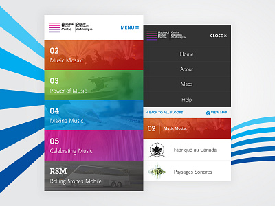 National Music Centre mobile responsive ui ux web