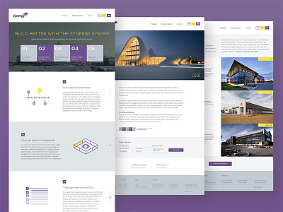 Synergy Website Design architecture construction ui ux web