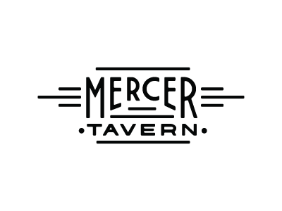 Mercer Tavern Wordmark bar brand identity logo retro tavern vintage