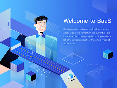 BaaS as a Service block chain design illustration technology ux