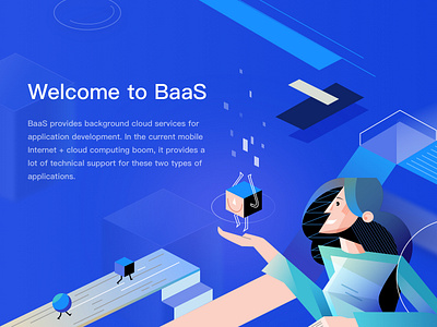 BaaS blockchain design digital illustration technology