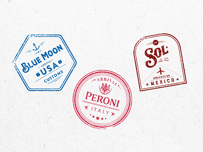 Premium Beer "Passport Stamp" Designs branding design icon illustration illustrator typography vector