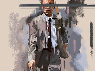 Suits Him art brushes digital painting illustration man oils suits