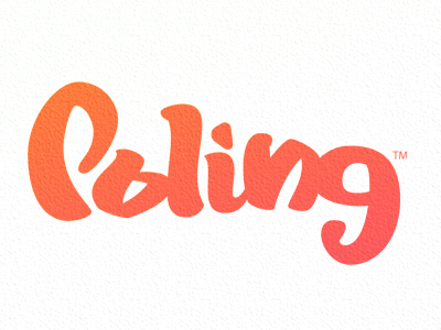 Poling Studios lettering logo typography vector