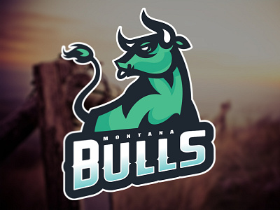 Montana Bulls - Final animal baseball bull design football illustration logo sports vector
