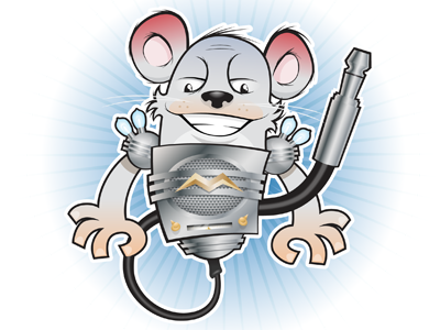 Radio Mouse Character Illustration cartoon character illustration mouse radio vector