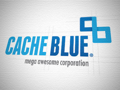 Cache Blue Logo Concept blue indetity logo