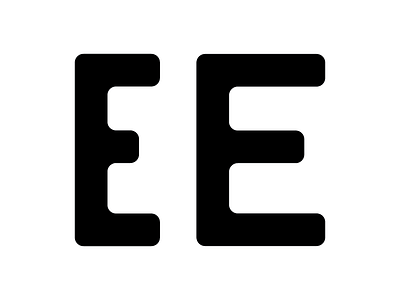 E design font glyph letters type typeface