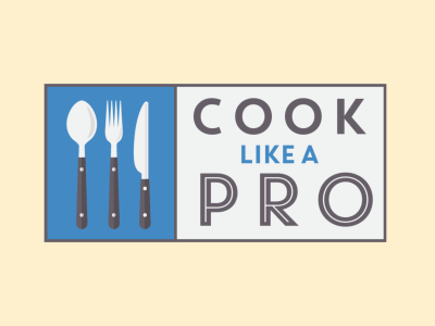 Cook Like A Pro animation branding cook food fork gif knife logo motion silverware spoon utensils