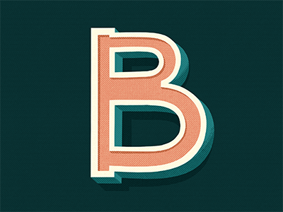 B 2d 36 days of type 3d b block letter calligraphy goodtype illustration lettering texture type typography