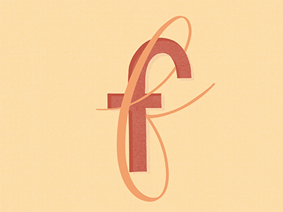 F 2d 36 days of type calligraphy f goodtype illustration letter lettering orange red texture type