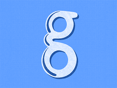 G 36 days of type blue calligraphy g goodtype illustration letter lettering shadow texture type typography