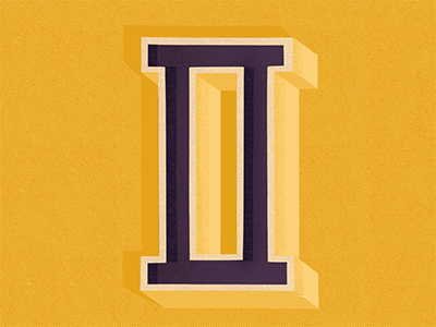 I 36 days of type 3d goodtype i illustration letter lettering purple roman texture type yellow