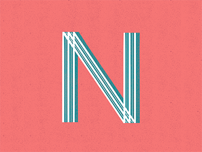 N 2d 36 days of type bold bright illustration letter lettering lines modern n texture type
