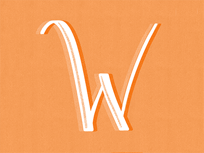 W 2d 36 days of type calligraphy classic goodtype illustration letter lettering modern texture type w