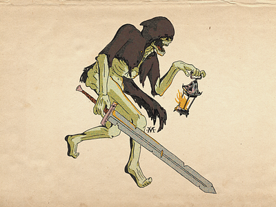 Zombie with Sword and Lantern