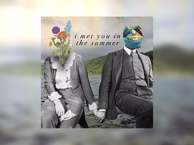 i met you in the summer collage cut and paste digital collage figure illustration photography vintage