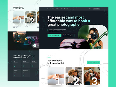 Photography Network creative design digital agency fashion gradient landing page minimal photographer photography template travel typography ui wedding