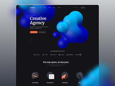 Syncrows | Website agency agency branding agency landing page clean creative agency design agency design inspiration graphic design landing page minimal ui syncrows tremd2021 ui user interface ux wbe ui web web design