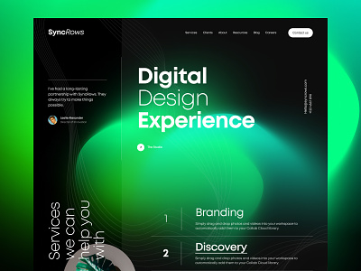 Digilat Agency Website branding clean creative design gradient landing page onepage syncrows typography ui uidesign ux website