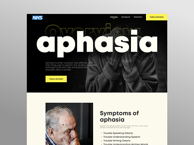 Aphasia Overview Website aphasia clean creative design landing page typography ui ux website websitedesign
