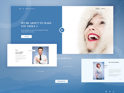 The Smile :) color creative design gmail google gradient landing page smile template typography ui ux