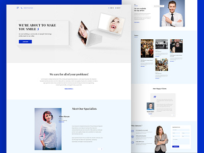 The Smile V2 clean design experience homepage interface landing page ui user ux web website