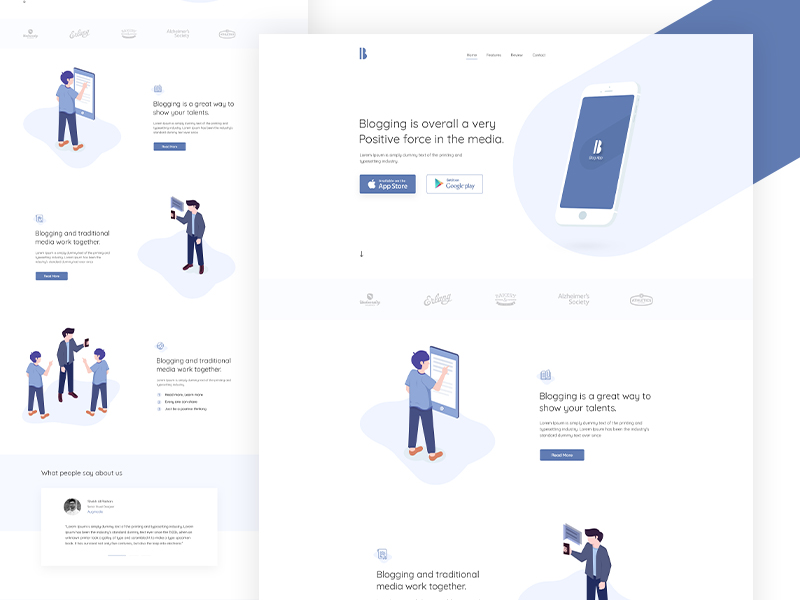 B Landing Page By Rafayel Hasan On Dribbble