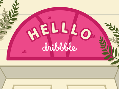 Helllo Dribbble first post first shot hello hello dribbble illustration