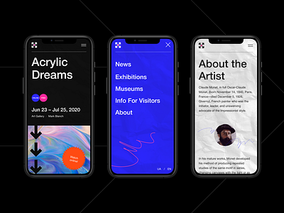 Responsive UI for Art Gallery website