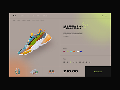 Puma 👟 apparel brand design ecommerce interface online shopping online store puma sneakers sports ui ui ux uidesign uiux web webdesign