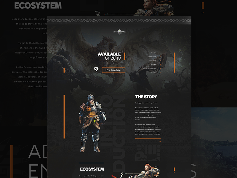 Monster Hunter World Mockup Concept By Daniel Fusniak - 