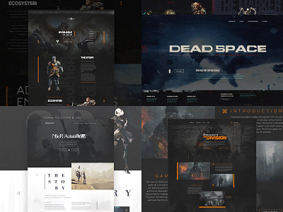 #Top 4 Shots - 2018 2018 concept design gaming grid landing page layout mockup ui video games website