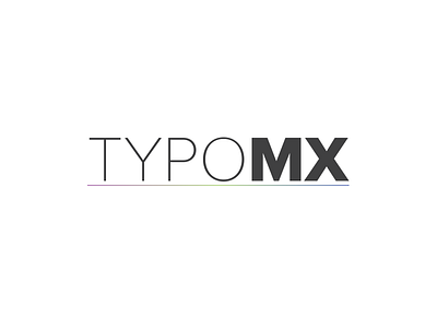 Typomx gradient logo minimal typography