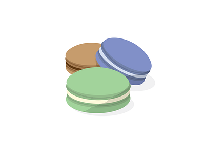 Macarons flat macarons pastel shadow soft sweets