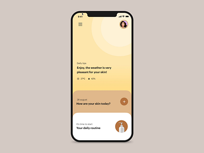 [der.me] changing profile - prototype app iphone skin skincare ui user experience user interface ux