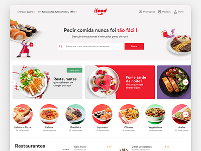 iFood website uidesign user experience design user interface user interface design ux uxdesign webapp website