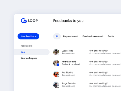 Loop inbox screen