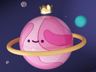 Lil planet 3d characters cincema4d cute friends fun illustration photoshop pink