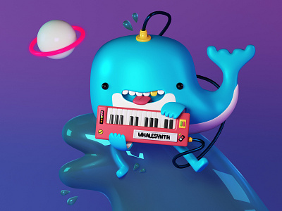 To Brosmind, Whale 3d brosmind cinema4d cute illustration toy whale