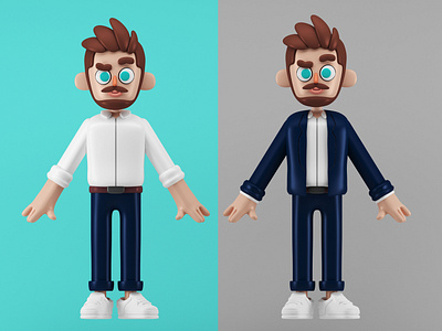 Empresario Cool 3d 3dcharacter character cinema4d guy toy