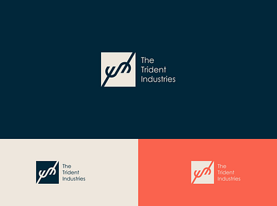 The Trident Industries - Logo Design abstract blue bold brand brand design brand identity branding bravery game development logo minimal trident workshop