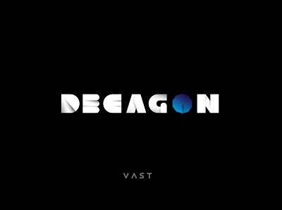 Decagon Wordmark Concept 1 clean gradient minimalist shadows type typography wordmark